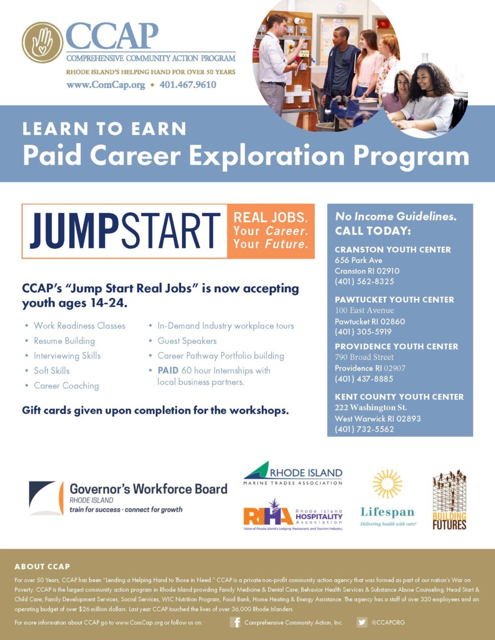 CCAP Career Exploration Flyer new address Comprehensive