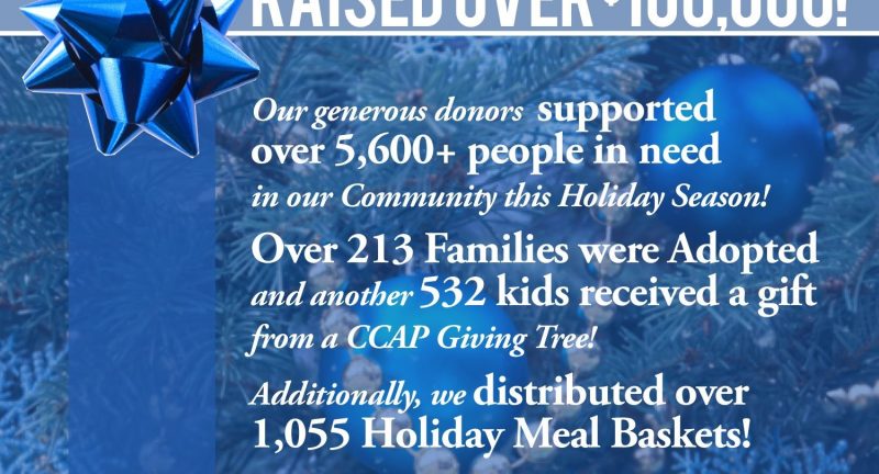 CCAP’s 2019 Holiday Giving Campaigns raised over $100,000!