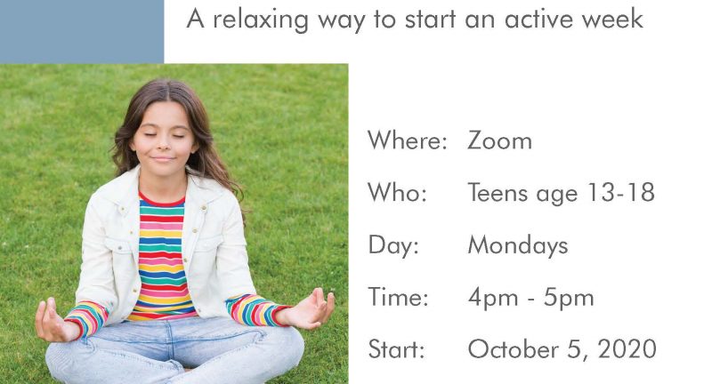 CCAP’s VIRTUAL WELLNESS  MINDFUL MONDAYS….A relaxing way to start an active week