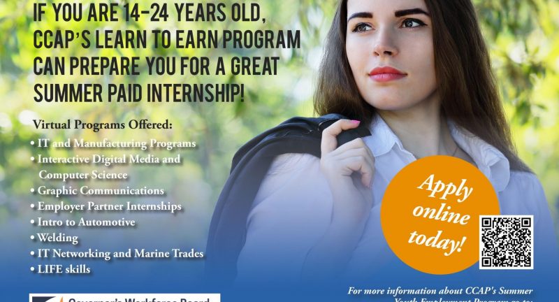 CCAP’s Youth Summer Jobs Program is now accepting applications.
