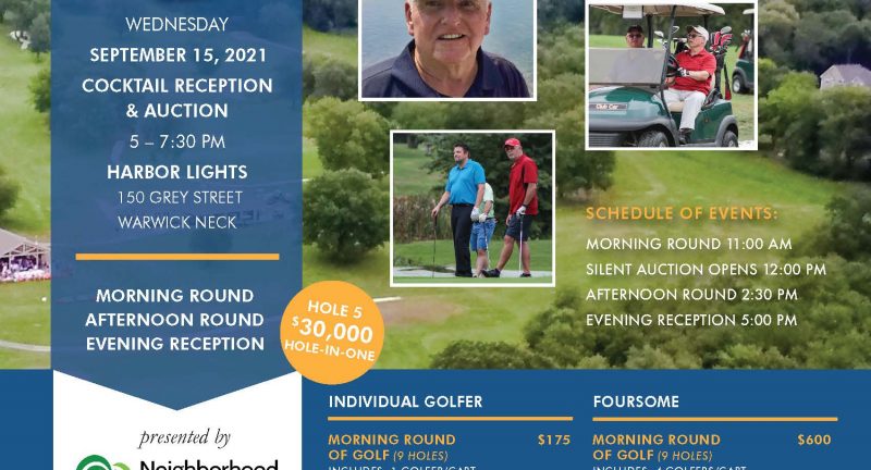 CCAP Announces THE LEO A. BELIVEAU, JR. MEMORIAL GOLF TOURNAMENT & RECEPTION present by Neighborhood Health Plan of Rhode Island